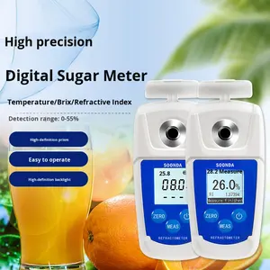 Pengukur gula buah semangka penguji rasa manis, tampilan Digital pengukur konsentrasi tahan air 0-55% Brix - Product Image 1
