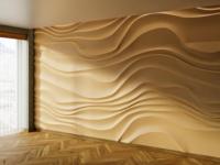 Panneau mural 3D ondulé pour routeurs CNC et impression 3D, carrelage vertical sans joint, taille et profondeur personnalisables, OEM ODM