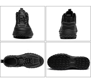 Botas de senderismo para uso en exteriores, zapatos para hombre con altura media a la pantorrilla, impermeables y antideslizantes para hombre - Product Image 3