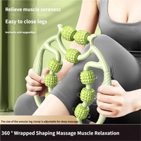 Bâtons de massage circulaires Yunqiao à neuf rouleaux – Outil magique pour embellir les jambes, masseur de mollets unisexe en PP