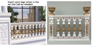 Stampo in Plastica per Ringhiere in <span class=keywords><strong>Cemento</strong></span> Reazone 2022, Nuovo Design per Balaustra a Doppio Arco, Stampaggio in Opera - Product Image 2