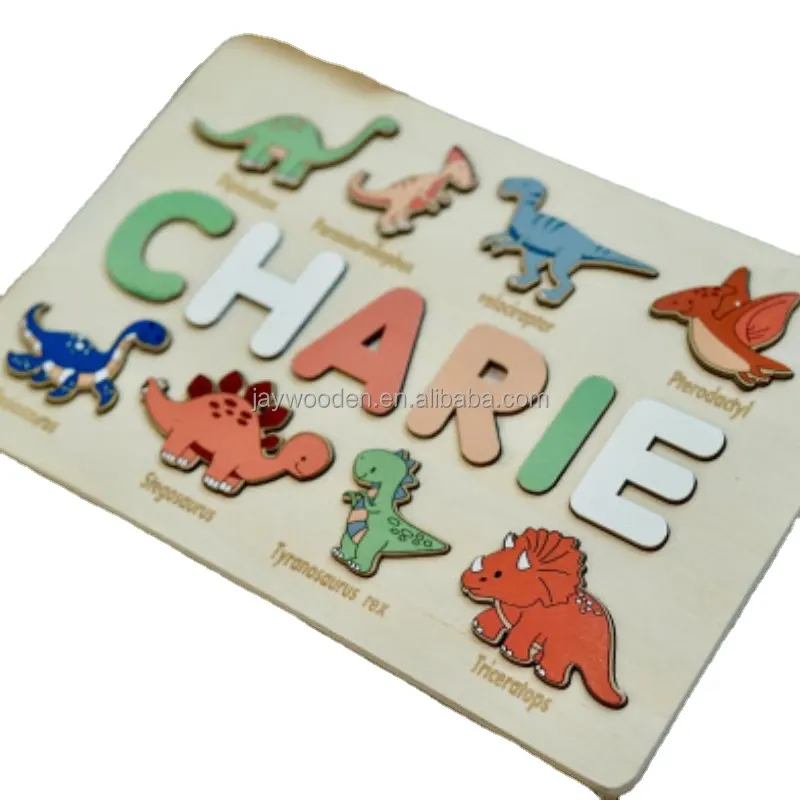 DIY Personalized Name Puzzle Board Wooden Name Puzzle gift Toy educational board games for Toddlers