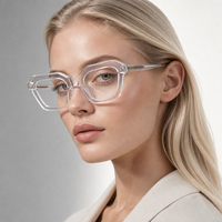 Lunettes d'ordinateur en acétate de haute qualité, modèle 2026 Vogue, best-seller, avec monture rectangulaire et motif personnalisé, unisexe