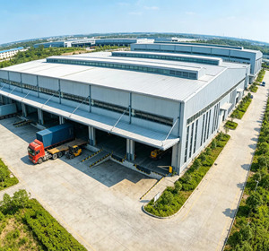 Entrepôt logistique préfabriqué en structure acier, facile à installer, personnalisable, écologique, pour projets verts - Product Image 5