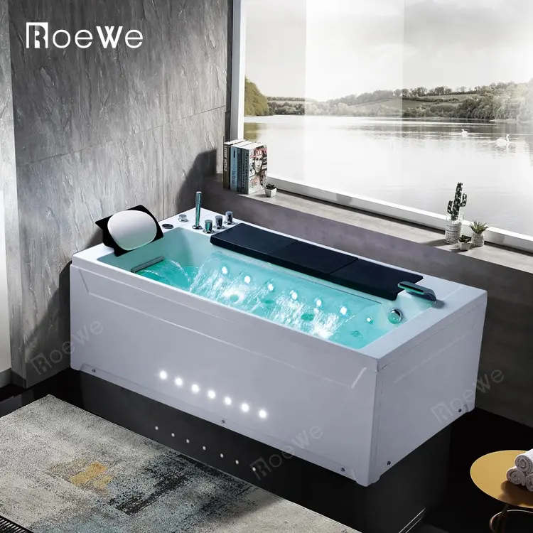 whirlpool tub for 1 indoor touch control hidromassagem mini corner bathtub air jet bubble water massage bathtub acrylic