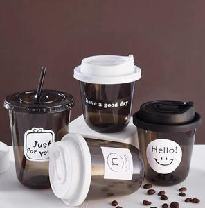 แก้วกาแฟเย็น PET แบบใช้แล้วทิ้ง รูปทรงตัวยู สีใส/สีดำ สำหรับเครื่องดื่มเย็น คาเฟ่ ซื้อกลับบ้าน พิมพ์โลโก้ตามสั่ง รุ่น 0349 - Product Image 3