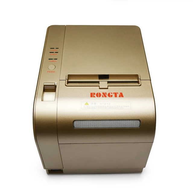 Rongta Classic Gold Color 80mm Printer Machine Android Receipt Printer for  Small Business