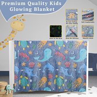 Plaid lumineux en forme de dauphin, vie marine, couvertures et plaids lumineux, couverture douce et lumineuse, cadeau pour les enfants, les filles et les garçons