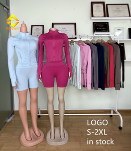 2025 abiti estivi a maniche lunghe con Zip <span class=keywords><strong>giacca</strong></span> abbinata Set Joggers Sweat <span class=keywords><strong>Biker</strong></span> 2 due pezzi Shorts da donna - Product Image 5