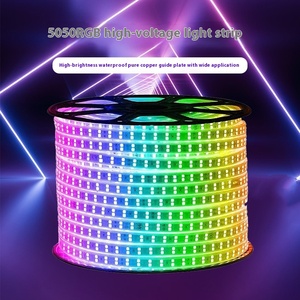 Chất lượng cao IP67 không thấm nước RGB biến màu <span class=keywords><strong>LED</strong></span> Strip 5050 điện áp cao 220V PVC vỏ cho cảnh quan ngoài trời - Product Image 3