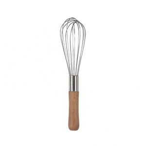 <span class=keywords><strong>Fouet</strong></span> à œufs en acier inoxydable avec manche en bois, mélangeur <span class=keywords><strong>manuel</strong></span> en forme de ballon pour crème fouettée et batteur à œufs, outil de pâtisserie pour la cuisine - Product Image 5