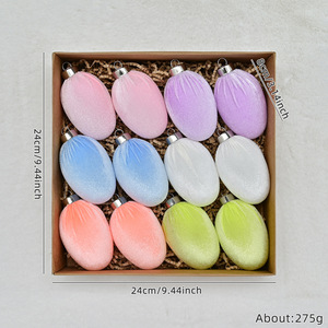 Coloridos Huevos de Pascua Colgantes y Adornos de Conejitos para Decoración de Interiores - Product Image 3
