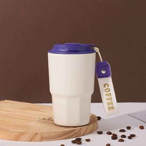 Modern Stainless Steel <b>Coffee</b> Tumbler Vacuum Insulated Travel Mug With Lid Minimalist Design For Adults - Product Image 3