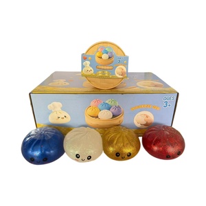 Juguete de descompresión de la serie harina de gran tamaño, con diseño de Baozi para apretar, colorido, simulación de vaporera, con expresiones y rebote lento - Product Image 4