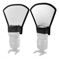 Boîte à lumière double face 2-en-1 argent/blanc pour photo flash réflecteur de lumière diffuseur accessoire pour appareil photo compatibilité pour Canon