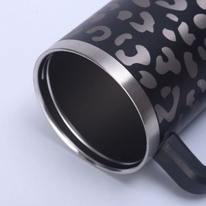 Hot Sale Custom 40 Oz Modern Stainless Steel Vacuum Double Wall Leopard Print Tumbler <b>Straw</b> Camping 6-12 Hours Thermal Boiling - Product Image 3