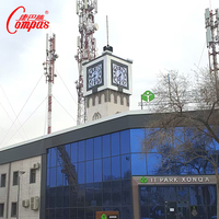 Jam Dinding Eksterior Raksasa Tahan Air dengan Sinkronisasi Waktu Satelit GPS, Jam Dinding Gedung Besar dengan Penerangan Malam