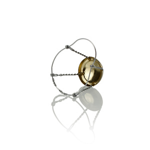 Cage métallique personnalisée <span class=keywords><strong>pour</strong></span> bouteille de champagne 750 ml, avec fermeture hermétique, <span class=keywords><strong>pour</strong></span> vin mousseux, Prosecco, Cava, bouchon de bouteille recyclable - Product Image 2