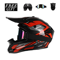 Casque de moto tout-terrain intégral en ABS, motifs de logo personnalisables, pour hommes et femmes, sécurité pour la conduite en toutes saisons