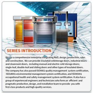 <span class=keywords><strong>Porte</strong></span> de chambre froide industrielle <span class=keywords><strong>coulissante</strong></span> en panneau sandwich PRV, <span class=keywords><strong>porte</strong></span> d'entrepôt robuste en acier isolée avec mousse PU, antirouille - Product Image 4