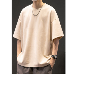 Camiseta de hombre holgada ajustada de gran tamaño de algodón 100% con logotipo de impresión personalizado y proveedor de diseño de Bangladesh para el estilo de vida de los hombres - Product Image 3