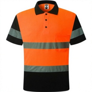 Ropa de Trabajo de Alta Visibilidad, Secado Rápido, Transpirable, Camiseta Suave con Detalles Reflectantes, Manga Corta, Panel de Contraste, Tejido Transpirable - Product Image 6