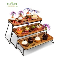 Drapeaux en bois de haute qualité pour gâteaux, pics à sandwich jetables en aluminium de taille personnalisée, motifs feux d'artifice, fournitures de fête