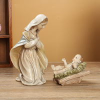 KOMI Figure religieuse statue décoration Vierge Marie maison table résine décoration