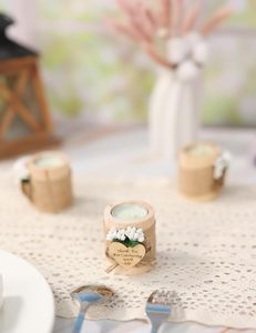 Handmade Wooden <strong>Tealight</strong> Candle <strong>Holders</strong> Kit Cylinder Design for Wedding Bridal Shower Home Decoration for Thank You Guest Gifts - Product Image 5