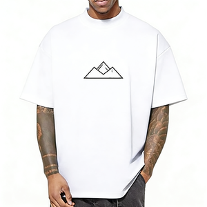 T-shirt décontracté personnalisé avec logo, en coton tricoté 100 %, coupe oversize, respirant et à séchage rapide, collection Printemps 2026 pour hommes (OEM) - Product Image 3