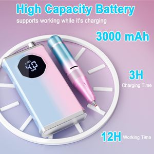 Taladro de Uñas Profesional Recargable de Alta Capacidad, 40000 RPM, Kit de Manicura Eléctrico Portátil para Uso en Salón y Hogar, Hecho de Plástico - Product Image 4