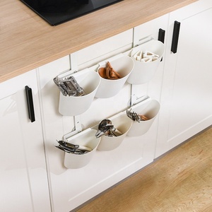 Customized Kitchen Storage Bins 2-Tier Wall Mounted Hanging Cabinet Door Storage Boxs and Bins