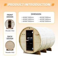 Sauna traditionnel en bois de pin nordique/cèdre rouge pour l'arrière-cour, cabine extérieure, spa, retraite, expérience de relaxation thermique et de vapeur, 2-8 personnes