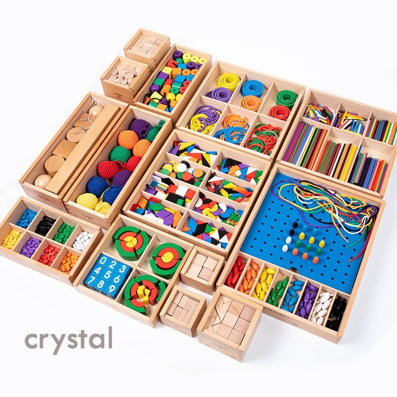Crystal Montessori Froebel Wooden Building Blocks