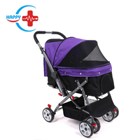 HC-R023 nouvellement conçu à l'extérieur pliant chariots pour animaux de compagnie pour chien chat utiliser etc transporteur de voyage chariot poussette pour animaux de compagnie