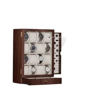 Caja de almacenamiento de relojes de madera con cajones y compartimentos para uso doméstico - Product Image 5