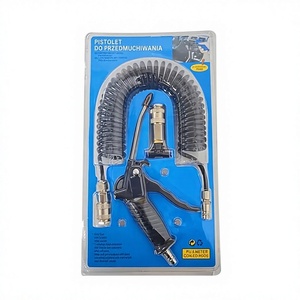 Industrial Pneumatic Air Blow Gun Kit 5M/16ft PU Recoil <b>Hose</b> Heavy Duty Plastic New Air <b>Compressor</b> Machinery - Product Image 1