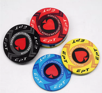 Jetons de Poker en Céramique Personnalisés en Usine 10g, 39mm, Haute Qualité Casino, Tout Design Personnalisable pour Jeu de Hasard