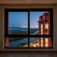 Ventana Abatible Horizontal AIHAN con Rotura de Puente Térmico, Apertura Interior, Fácil de Limpiar, Triple Aislamiento, Vidrio Low-E, para Baño y Dormitorio
