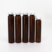 . Flacon liquide oral pharmaceutique de 10 ml, 30 ml, 50 ml, flacon rond en PET ambré avec bouchon anti-effraction en plastique pour sirop liquide médicinal