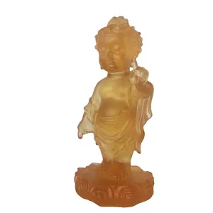 Su misura piccola corona principe Buddha di colore diverso di cristallo di vetro Buddha statua per la decorazione della casa