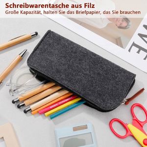 X415 Estuche de Fieltro para Bolígrafos, Bolsa de Papelería para Estudiantes, Estuche para Gafas, Estuche Simple para Lápices para Estudiantes - Product Image 3
