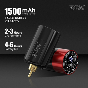 ชุดจ่ายไฟไร้สายสำหรับสักลาย RCA ความจุ 1500mAh แบตเตอรี่แบบชาร์จซ้ำได้ สำหรับงานสักลายจุด - Product Image 4