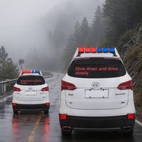 Feux de signalisation LED solaires réfléchissants à haute vitesse pour travaux routiers – Panneau de signalisation de ralentissement pour véhicules mobiles