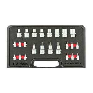 OEM 24ชิ้น1/2 "DR 1/4 "ดร. ประแจซ็อกเก็ต Torx เครื่องมือเครื่องมือเครื่องมือ sethardware - Product Image 2