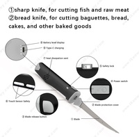 Couteau à découper la viande électrique puissant et performant pour la cuisine, 4 lames