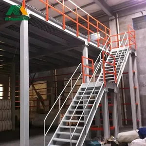 Depo depolama çelik Platform için dayanıklı depolama rafı destek asma kat sistemi tavan rafı