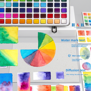 Ensemble de peinture à l'<span class=keywords><strong>aquarelle</strong></span> solide de 128 couleurs, kit de peinture professionnel de qualité artistique avec <span class=keywords><strong>palette</strong></span>, fournitures artistiques pour étudiants débutants - Product Image 3