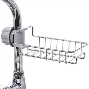 Évier de cuisine organisateur d'ustensiles étagère de rangement égouttoir en tissu en acier inoxydable <span class=keywords><strong>porte</strong></span>-<span class=keywords><strong>éponge</strong></span> d'évier monocouche - Product Image 2
