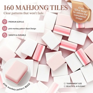 Portable 4-Layer Luxury American-Style Mahjong &amp; <strong>Chess</strong> Box Set for Children 160 Mahjong Tiles Foldable Plastic Design - Product Image 6